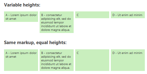 equal height columns using jquery